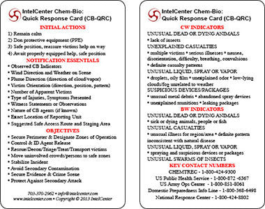 IntelCenter Chem-Bio Quick Response Card (CB-QRC) – IntelCenter Store
